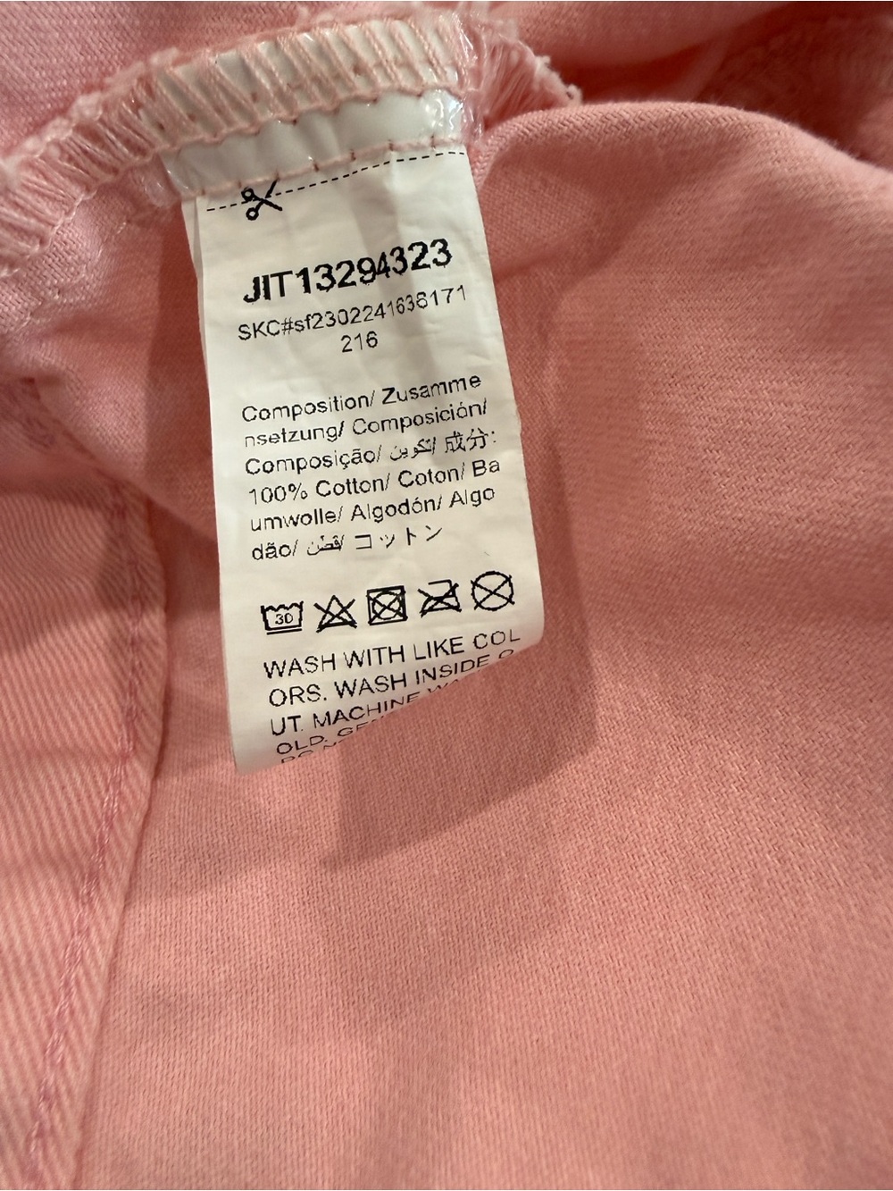Pink Cropped Button Front Denim Jacket - Picture 8 of 8